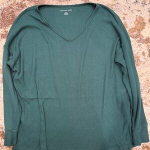 American Eagle Outfitters Teal Long Sleeve Top